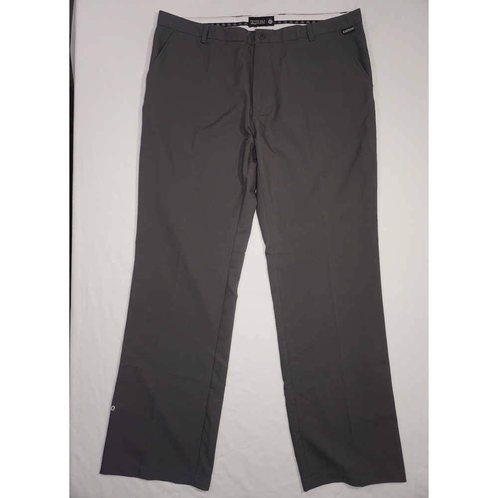 Tattoo Golf Size 40 Gray Performance Pants Embroidered Skull Logo